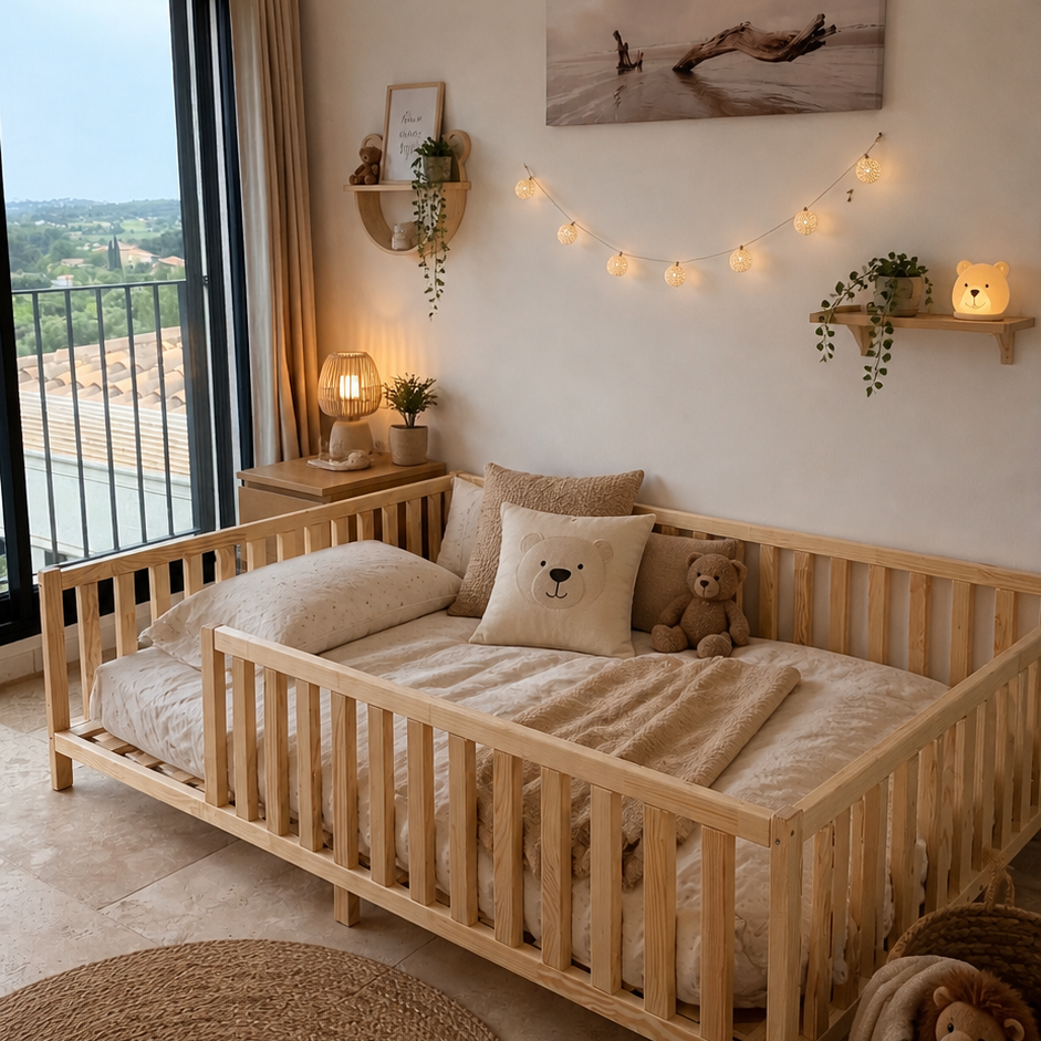 Lit Ourson en bois massif