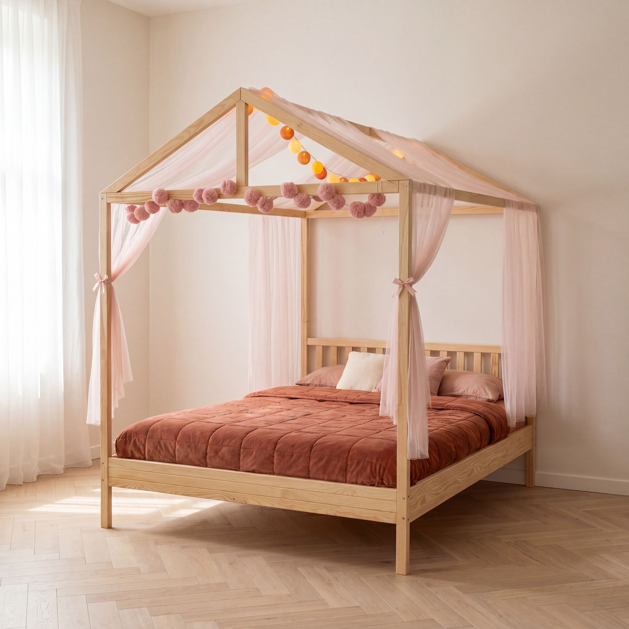 Lit enfant / ado Girafe en bois massif