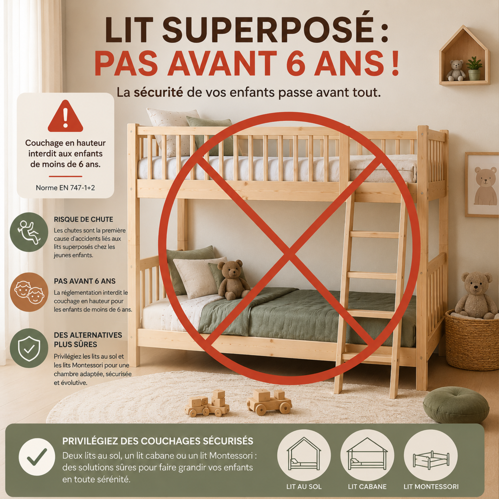 Lit superposé : faut-il vraiment en acheter un ? Les risques, la réglementation et les alternatives plus sécurisées