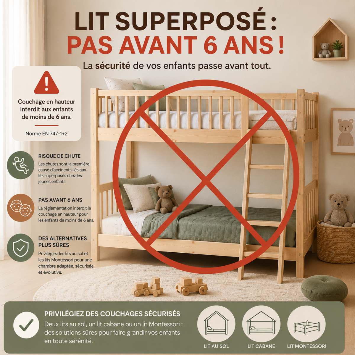 Lit superposé : faut-il vraiment en acheter un ? Les risques, la réglementation et les alternatives plus sécurisées