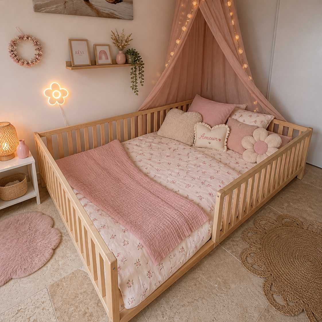 Lit Ourson en bois massif