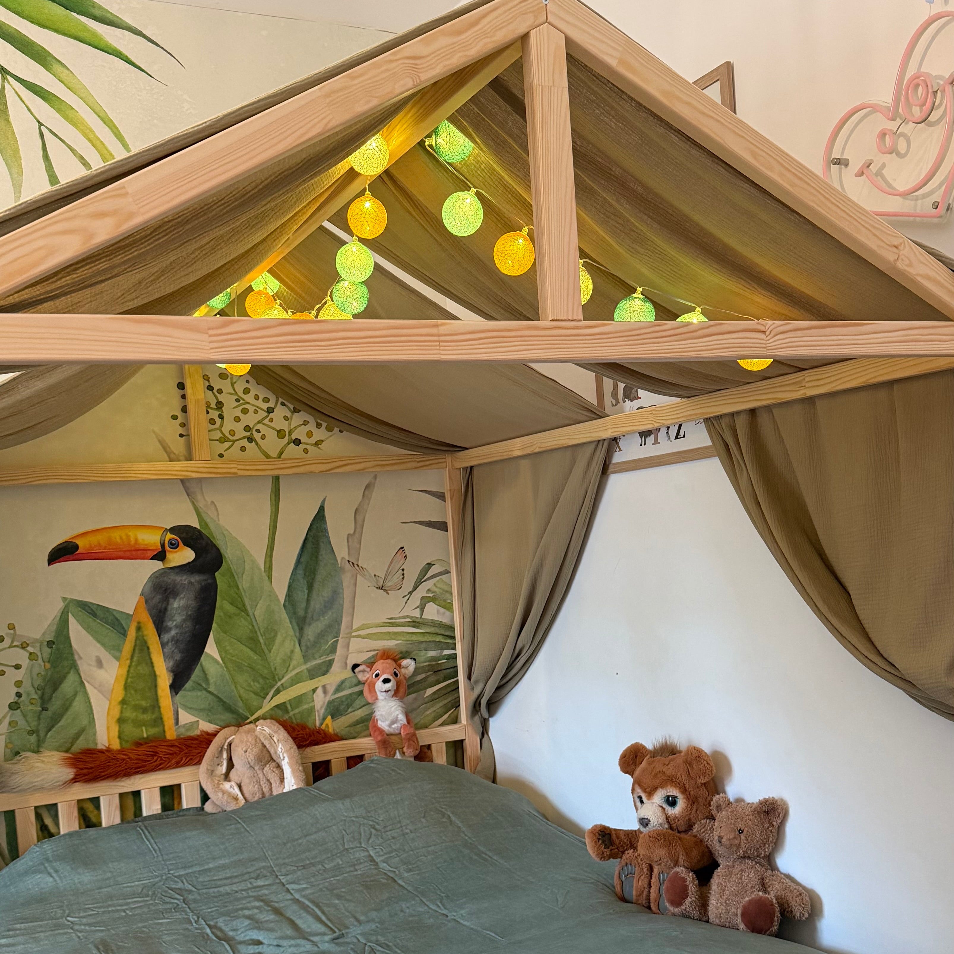 Lit enfant / ado Girafe en bois massif