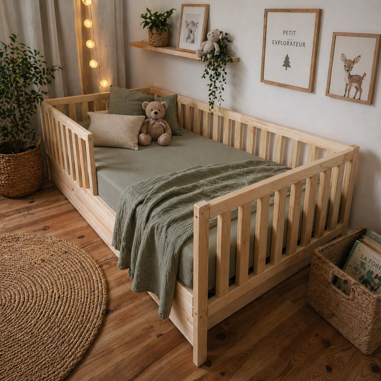 Lit Ourson en bois massif