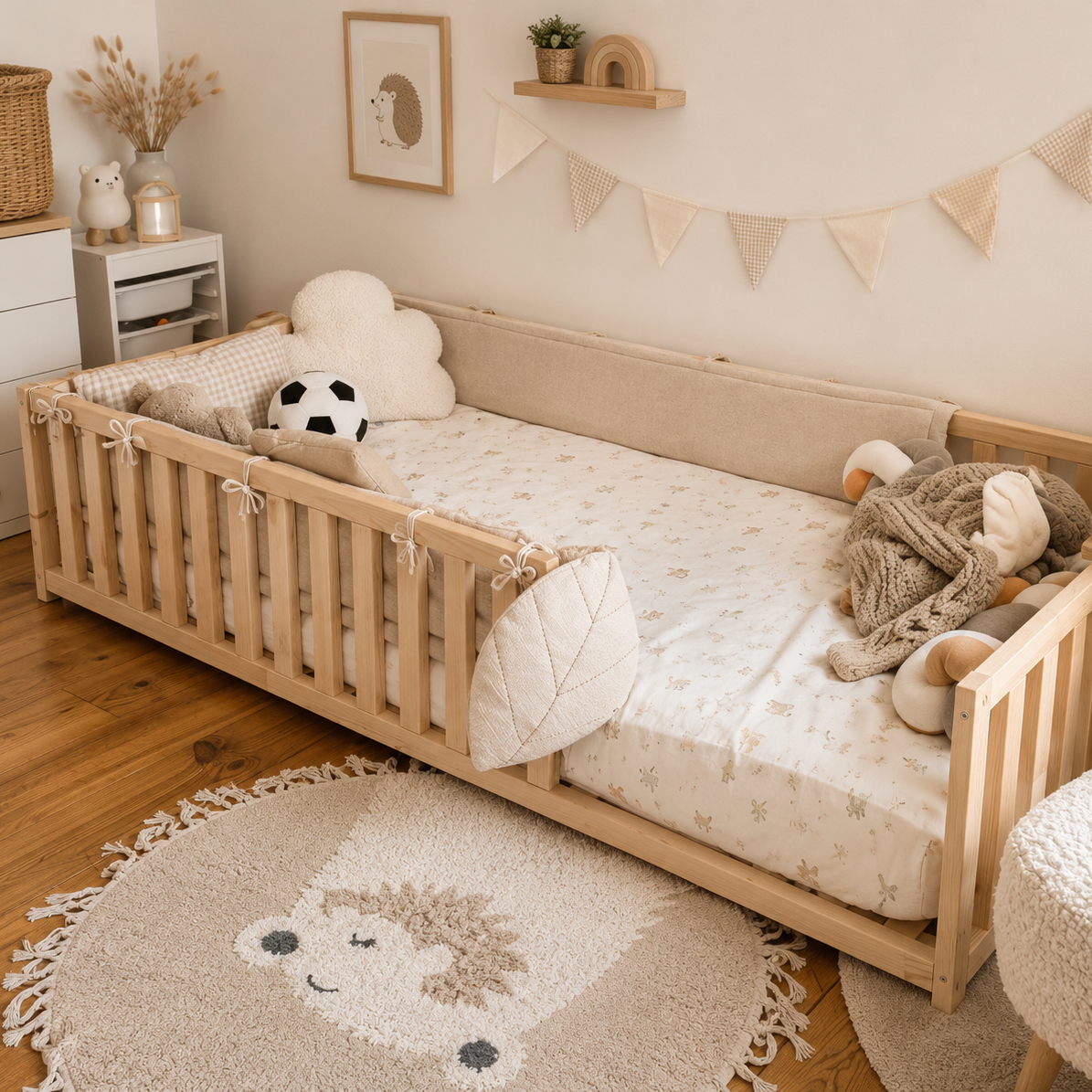 Lit au sol montessori pied 2cm